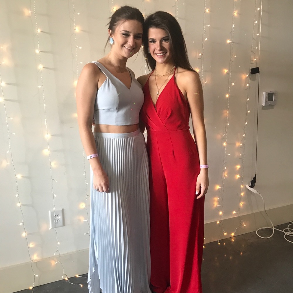 red jumpsuit